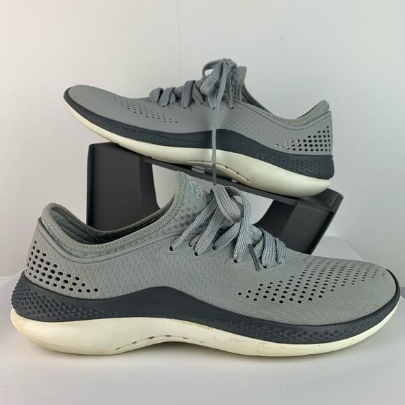 Crocs Men's Gray LiteRide 360 Pacer Lace Up Sneaker Size 8 - Picture 1 of 8